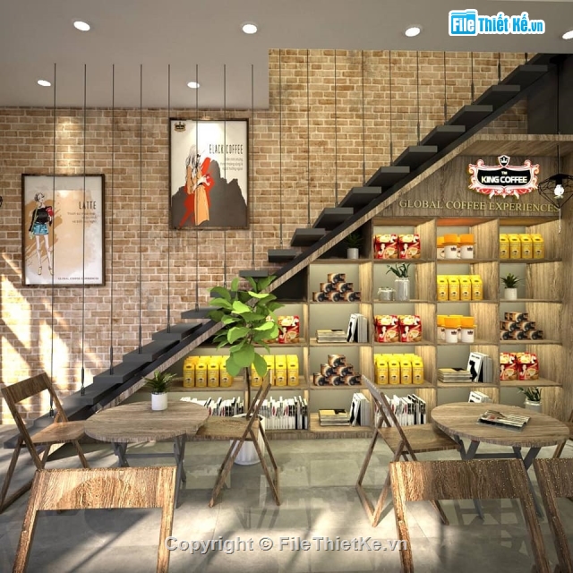 nội thất quán cafe,Model quán cafe,sketchup nội thất,sketchup quán cafe,cafe sketchup,cafe nội thất